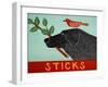 Sticks Black-Stephen Huneck-Framed Giclee Print