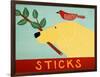 Sticks Yellow-Stephen Huneck-Framed Giclee Print