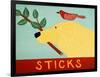 Sticks Yellow-Stephen Huneck-Framed Giclee Print