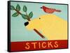 Sticks Yellow-Stephen Huneck-Framed Stretched Canvas