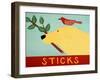 Sticks Yellow-Stephen Huneck-Framed Giclee Print