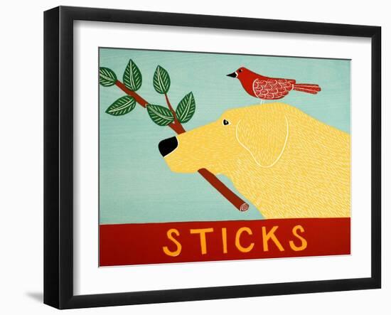 Sticks Yellow-Stephen Huneck-Framed Giclee Print