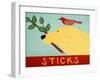 Sticks Yellow-Stephen Huneck-Framed Giclee Print