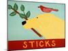 Sticks Yellow-Stephen Huneck-Mounted Giclee Print