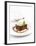 Sticky Toffee Pudding with Vanilla Ice Cream-Ian Garlick-Framed Photographic Print