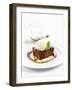 Sticky Toffee Pudding with Vanilla Ice Cream-Ian Garlick-Framed Photographic Print