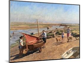 Stiffkey Freshes (Oil on Canvas)-Richard Foster-Mounted Giclee Print