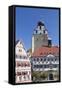 Stiftskirche Church and Town Hall at the Market Place, Herrenberg, Boblingen District-Markus Lange-Framed Stretched Canvas