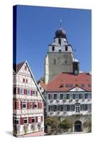 Stiftskirche Church and Town Hall at the Market Place, Herrenberg, Boblingen District-Markus Lange-Stretched Canvas