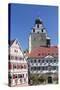 Stiftskirche Church and Town Hall at the Market Place, Herrenberg, Boblingen District-Markus Lange-Stretched Canvas