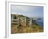 Stile, Devon Coast Path, South Hams, Devon, England, United Kingdom-David Hughes-Framed Photographic Print