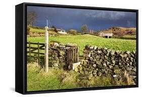 Stile in a Dry Stone Wall at Storiths, North Yorkshire, Yorkshire, England, United Kingdom, Europe-Mark Sunderland-Framed Stretched Canvas