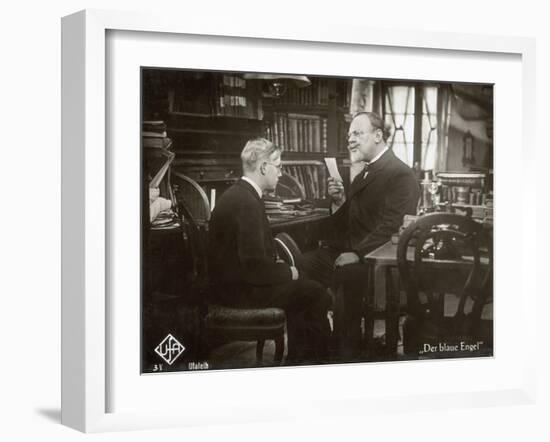 Still from the Film "The Blue Angel" with Emil Jannings and Rolf Mueller, 1930-German photographer-Framed Photographic Print