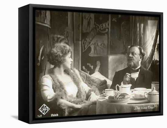 Still from the Film "The Blue Angel" with Marlene Dietrich and Emil Jannings, 1930-German photographer-Framed Stretched Canvas