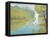 Still Heron Landscape-Arnie Fisk-Framed Stretched Canvas