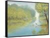 Still Heron Landscape-Arnie Fisk-Framed Stretched Canvas