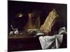 Still Life, 1858 (Oil on Canvas)-Francois Bonvin-Mounted Giclee Print