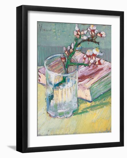 Still Life, a Flowering Almond Branch, 1888-Vincent van Gogh-Framed Premium Giclee Print