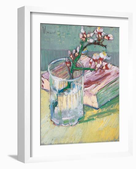 Still Life, a Flowering Almond Branch, 1888-Vincent van Gogh-Framed Giclee Print