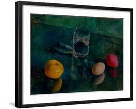 Still Life Against a Green Background-Kuzma Sergeyevich Petrov-Vodkin-Framed Giclee Print