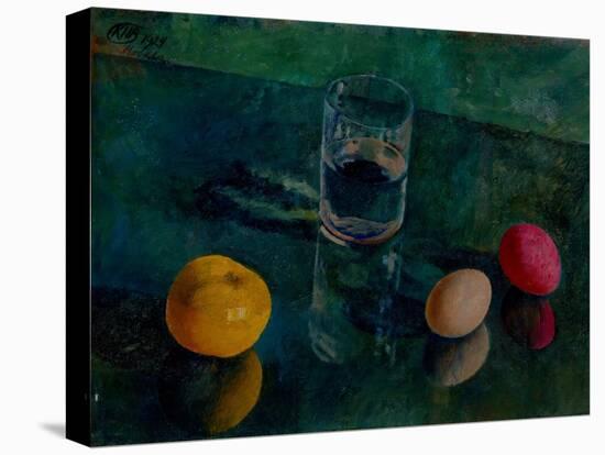 Still Life Against a Green Background-Kuzma Sergeyevich Petrov-Vodkin-Stretched Canvas