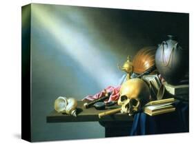 Still Life: an Allegory of the Vanities of Human Life, circa 1640-Harmen van Steenwyck-Stretched Canvas