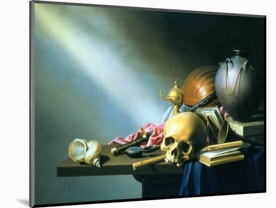 Still Life: an Allegory of the Vanities of Human Life, circa 1640-Harmen van Steenwyck-Mounted Giclee Print