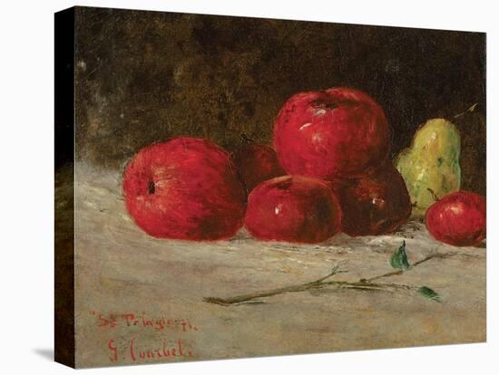 Still Life, Apples and Pears, 1871-Gustave Courbet-Stretched Canvas