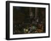 Still Life at a Fountain, Pieter Gijsels.-Pieter Gijsels-Framed Art Print