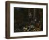 Still Life at a Fountain, Pieter Gijsels.-Pieter Gijsels-Framed Art Print