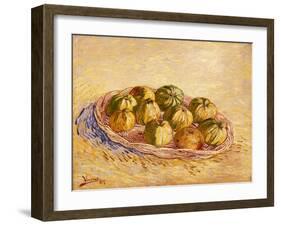 Still Life, Basket of Apples, Autumn 1887-Vincent van Gogh-Framed Giclee Print