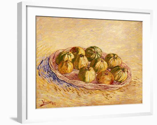 Still Life, Basket of Apples, Autumn 1887-Vincent van Gogh-Framed Giclee Print