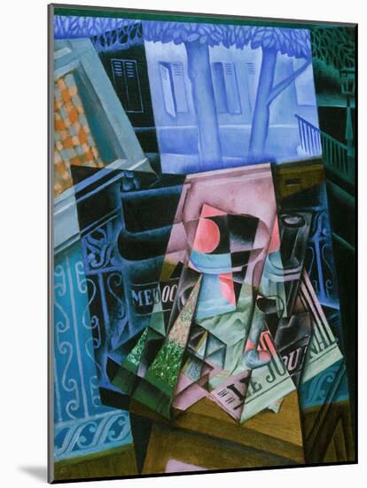 Still Life before an Open Window, Place Ravignan, 1915-Juan Gris-Mounted Art Print