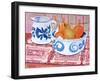 Still-Life; Blue and White Bowl and Jug; Gouache-Joan Thewsey-Framed Giclee Print