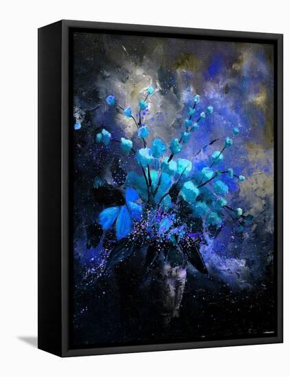 Still Life Blue Flowers-Pol Ledent-Framed Stretched Canvas