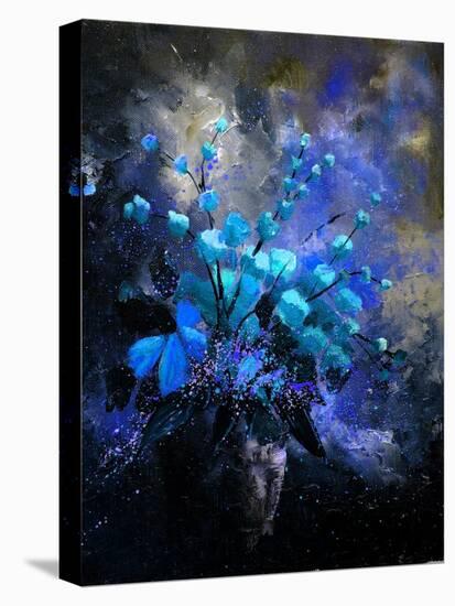 Still Life Blue Flowers-Pol Ledent-Stretched Canvas