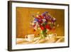 Still Life Bouquet Camomiles Cornflowers Poppies-FOTOALOJA-Framed Art Print