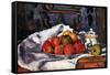 Still Life Bowl of Apples-Paul C?zanne-Framed Stretched Canvas