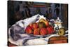 Still Life Bowl of Apples-Paul C?zanne-Stretched Canvas