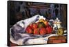 Still Life Bowl of Apples-Paul C?zanne-Framed Stretched Canvas