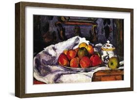 Still Life Bowl of Apples-Paul Cézanne-Framed Art Print