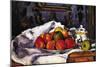 Still Life Bowl of Apples-Paul Cézanne-Mounted Premium Giclee Print
