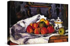 Still Life Bowl of Apples-Paul Cézanne-Stretched Canvas