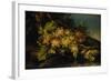 Still Life (Bunch of Yellow Grapes)-Francesco Malagoli-Framed Art Print