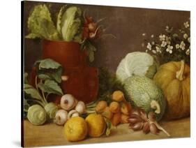 Still Life, circa 1884-1890-Felipe Gutierrez-Stretched Canvas