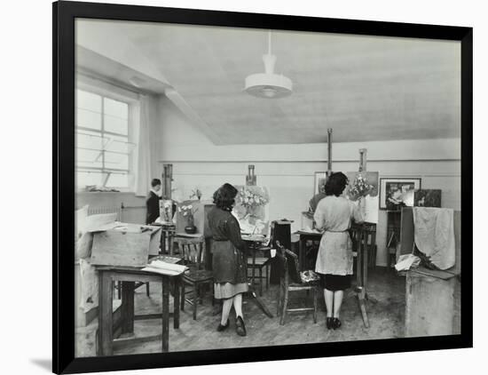 Still Life Class, Saint Martins School of Art, London, 1939-null-Framed Photographic Print