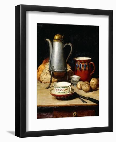 Still Life: Coffee and Potatoes, 1897-Albert Anker-Framed Giclee Print