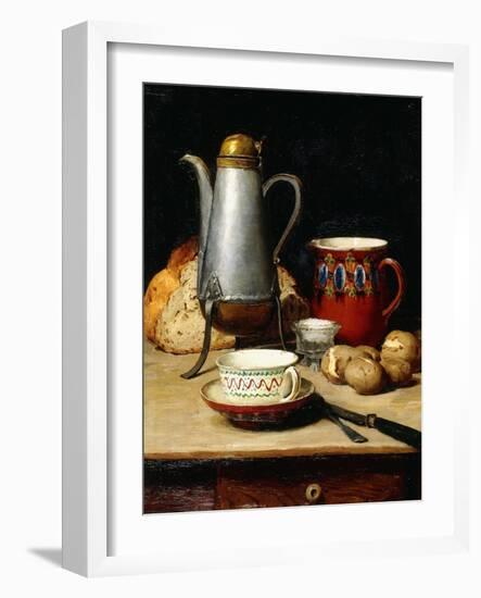 Still Life: Coffee and Potatoes, 1897-Albert Anker-Framed Giclee Print