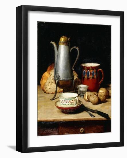 Still Life: Coffee and Potatoes, 1897-Albert Anker-Framed Giclee Print