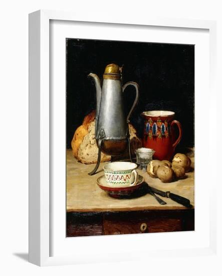 Still Life: Coffee and Potatoes, 1897-Albert Anker-Framed Giclee Print